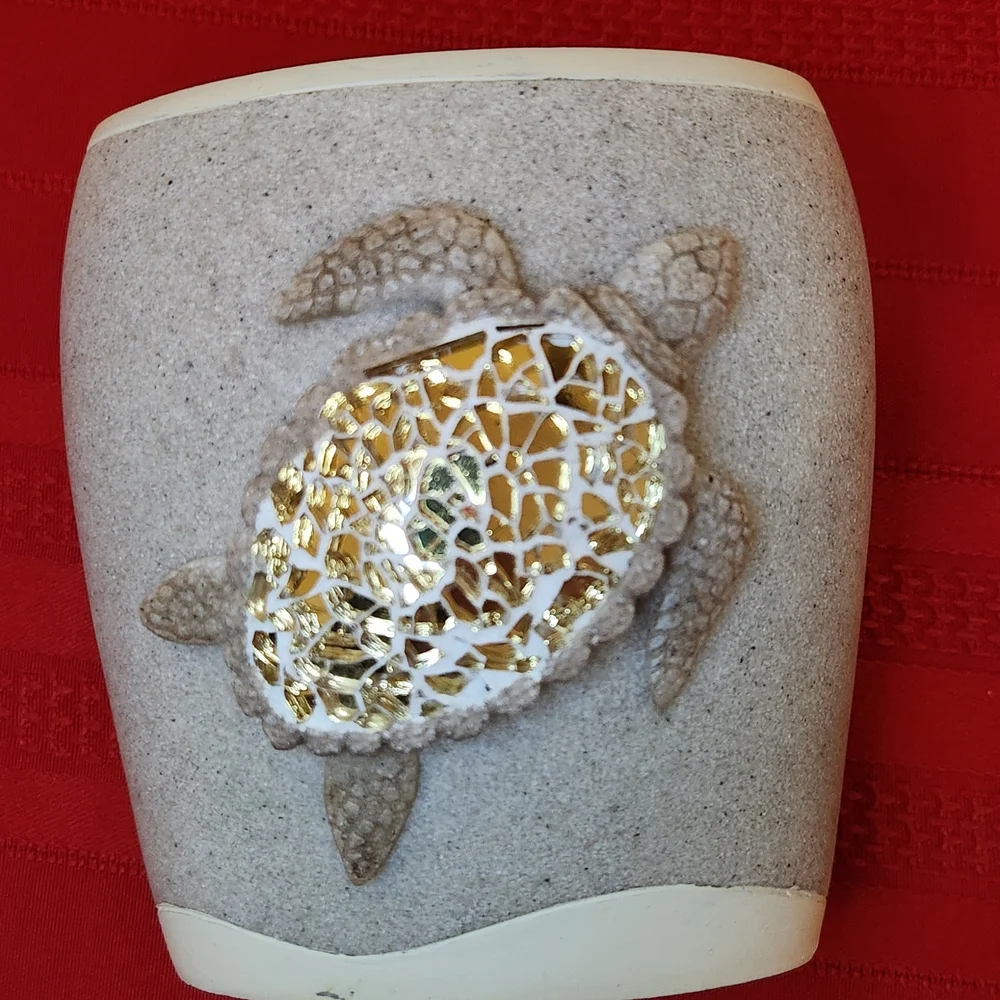 Decorative Turtle Mosaic Toothbrush Holder